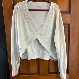 POL Light Gray Knit terry pullover Sweatshirt